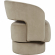 Sutton Split Back Curved Sculpture Swivel Accent Chair in Sand Tan Fabric